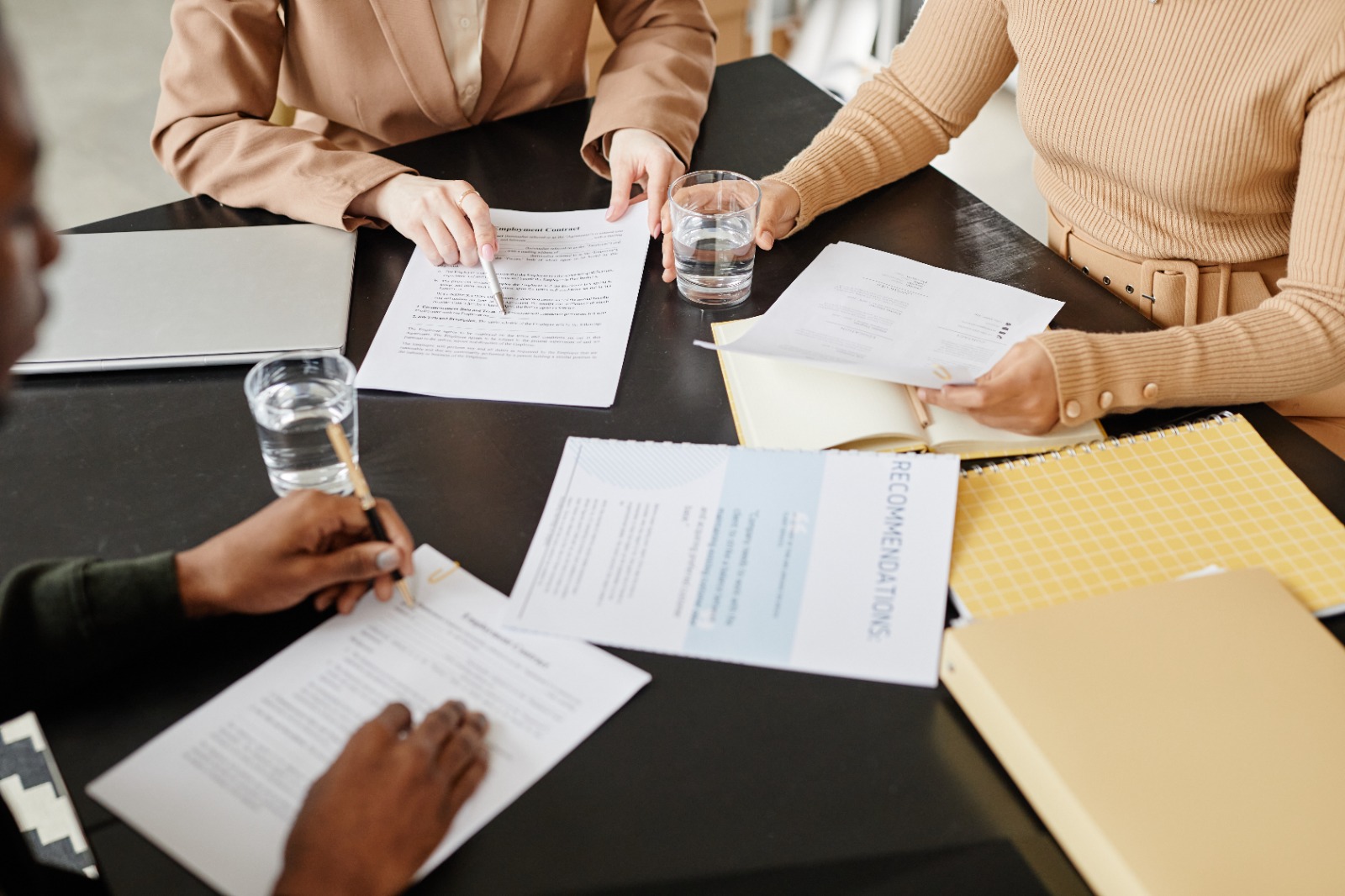 Hand signing export shipping documents